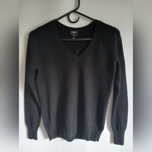 Talbots Black 100% Cashmere V-Neck Women's Sweater SzSm Petite